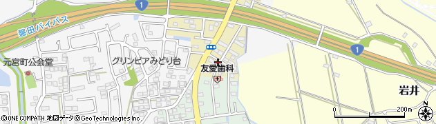 静岡県磐田市元天神町周辺の地図