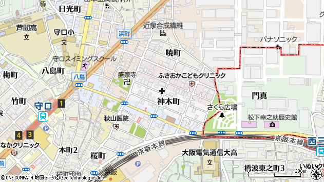〒570-0024 大阪府守口市神木町の地図