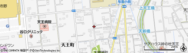 静岡県浜松市中央区天王町周辺の地図