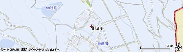 愛知県豊橋市雲谷町（山ミチ）周辺の地図