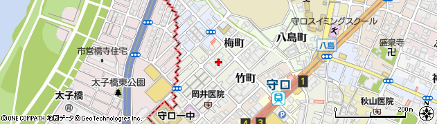 大阪府守口市梅町4周辺の地図