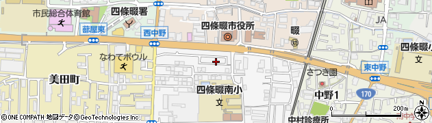 大阪府四條畷市中野新町周辺の地図