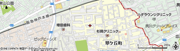兵庫県芦屋市翠ケ丘町周辺の地図