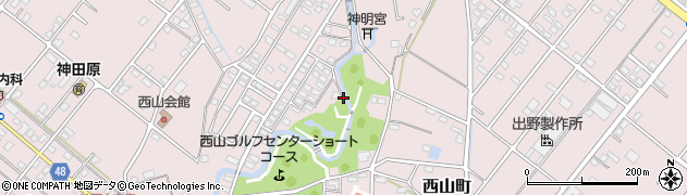 静岡県浜松市中央区西山町周辺の地図