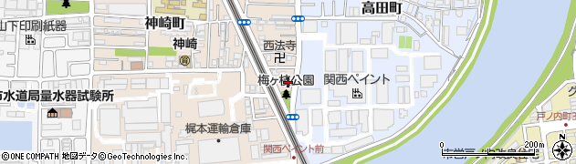 兵庫県尼崎市神崎町34-19周辺の地図