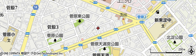 東淀川菅原四郵便局 ＡＴＭ周辺の地図