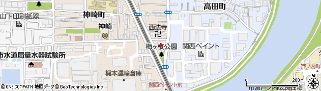 兵庫県尼崎市神崎町34-20周辺の地図