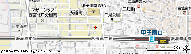 兵庫県西宮市天道町4周辺の地図