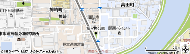 兵庫県尼崎市神崎町34-14周辺の地図