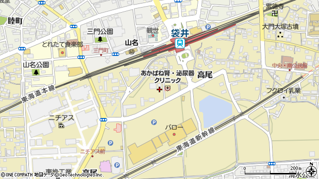 〒437-0023 静岡県袋井市高尾の地図