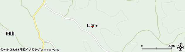 京都府南山城村（相楽郡）田山（ヒヤデ）周辺の地図