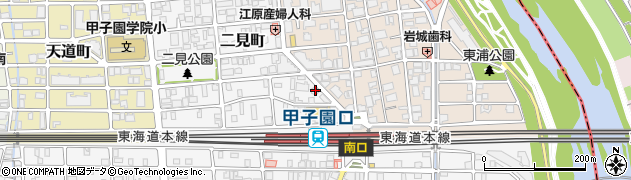 尼崎信用金庫甲子園口支店周辺の地図