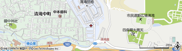 大阪府四條畷市清滝新町19周辺の地図