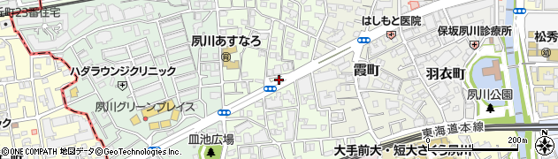 兵庫県西宮市松園町周辺の地図