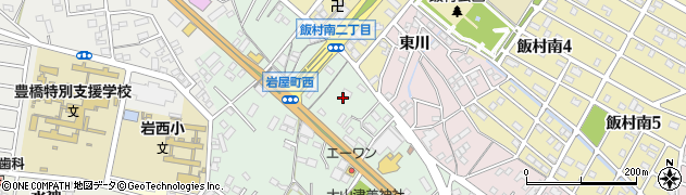 愛知県豊橋市岩屋町（岩屋西）周辺の地図