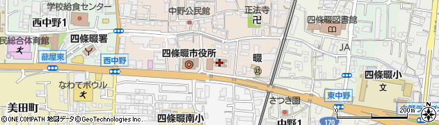 大阪広域水道企業団　四條畷水道センター総務課料金担当周辺の地図