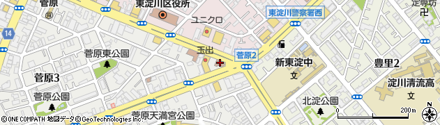 大阪市東淀川区医師会立訪問看護ステーション周辺の地図