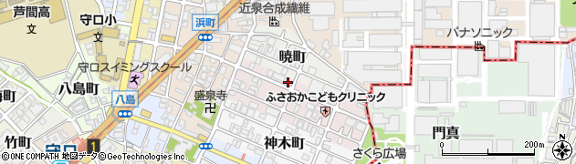 大阪府守口市日向町周辺の地図