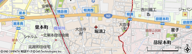 大阪府寝屋川市堀溝周辺の地図