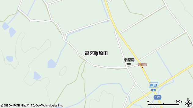 〒739-1805 広島県安芸高田市高宮町原田の地図