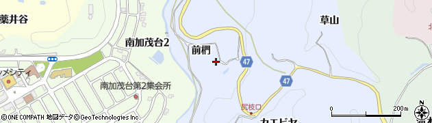 京都府木津川市加茂町尻枝（前椚）周辺の地図