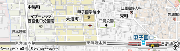 兵庫県西宮市天道町9周辺の地図