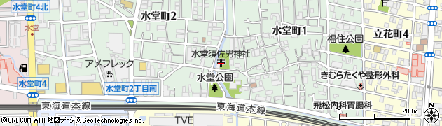 水堂須佐男神社周辺の地図