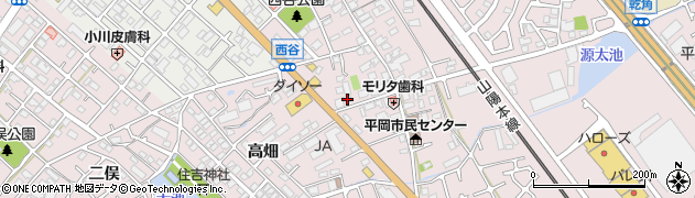 兵庫県加古川市平岡町西谷200周辺の地図
