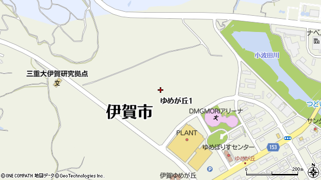 〒518-0131 三重県伊賀市ゆめが丘の地図