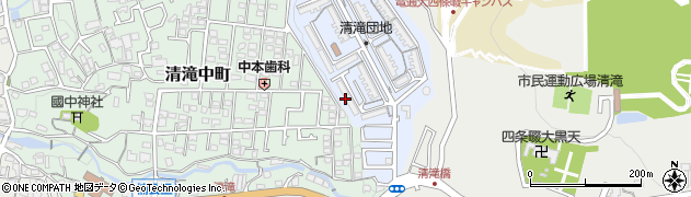 大阪府四條畷市清滝新町2周辺の地図