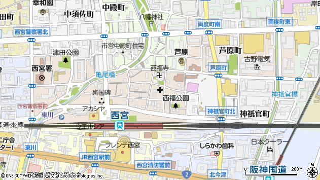 〒662-0844 兵庫県西宮市西福町の地図