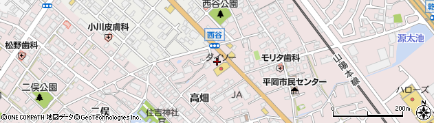 兵庫県加古川市平岡町西谷190周辺の地図