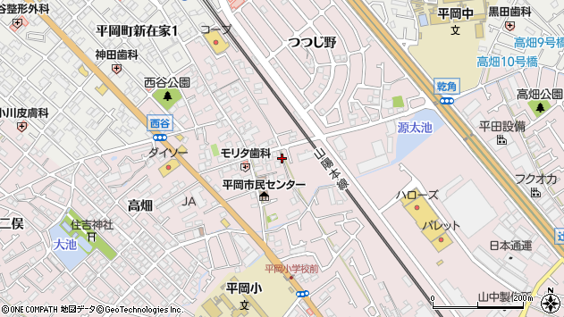 〒675-0102 兵庫県加古川市平岡町西谷の地図