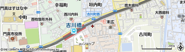 茨木モータープール周辺の地図