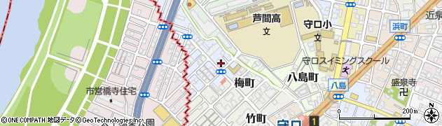 大阪府守口市桃町周辺の地図