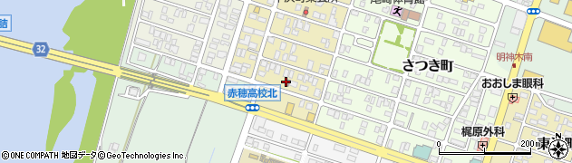 赤穂中浜簡易郵便局周辺の地図