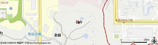 京都府精華町（相楽郡）乾谷（谷々）周辺の地図