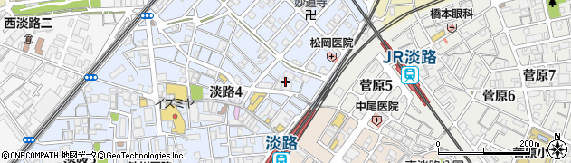 ほねつぎ介護デイサービス大阪淡路店周辺の地図
