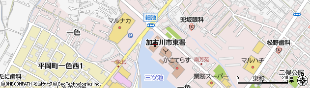加古川東郵便局集荷周辺の地図