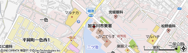 加古川東郵便局周辺の地図