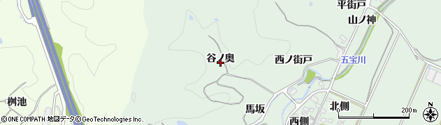 愛知県知多郡美浜町豊丘谷ノ奥周辺の地図
