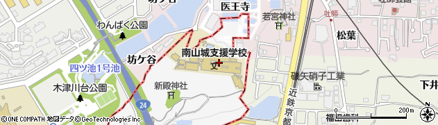 京都府立南山城支援学校周辺の地図