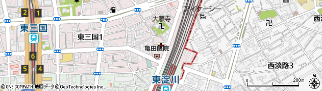 ファミリーマート東淀川駅北店周辺の地図
