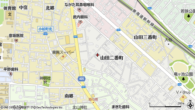 〒441-8104 愛知県豊橋市山田二番町の地図
