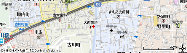 大阪府門真市古川町8周辺の地図
