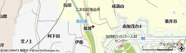 京都府木津川市加茂町里（薬井谷）周辺の地図