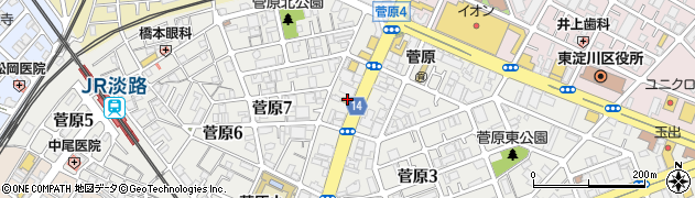 ファミリーマート菅原七丁目店周辺の地図