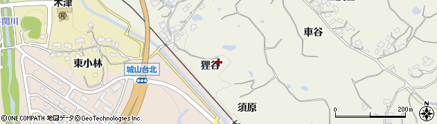 京都府木津川市鹿背山（狸谷）周辺の地図