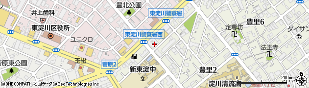 ファミリーマート豊里店周辺の地図