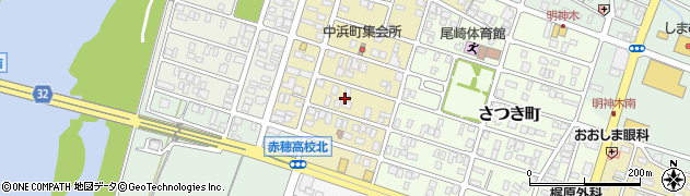 兵庫県赤穂市中浜町周辺の地図